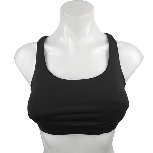 Lululemon Women's Black Cross Strappy Workout Athletic Crop Sports Bra Top Sz S - Picture 1 of 3